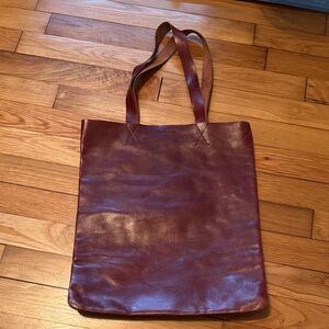 Swedish Hasbeens Rich Brown Leather Tote